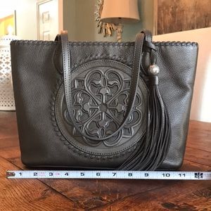 Gorgeous pewter Brighton leather handbag